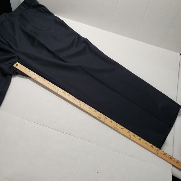 Vintage Ralph Lauren Chaps Suit Men 46 Reg 40x27 Navy Tonal Stripe Wool Cashmere - Picture 16 of 16